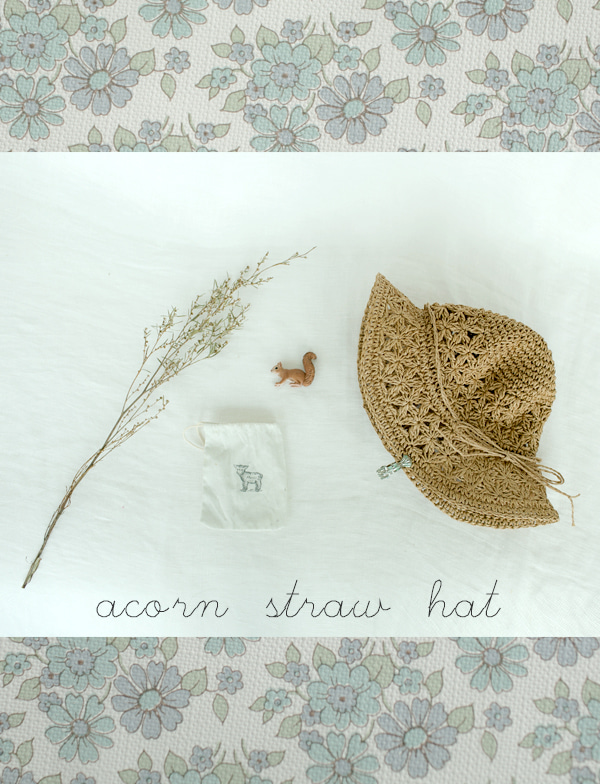 Acorn straw hat 도토리 밀짚모자